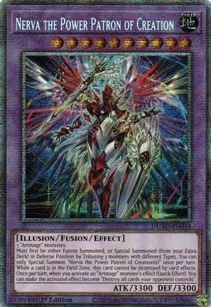 Nerva the Power Patron of Creation (Starlight Rare) (DUAD-EN033) - Duelist's Advance Starlight Rare 1st Edition