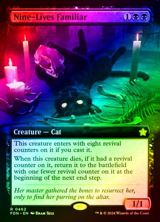 Nine-Lives Familiar (Extended Art) - 0462 - Foil