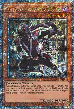 Ninja Grandmaster Hanzo (Quarter Century Secret Rare) (RA04-EN173) - Quarter Century Stampede Quarter Century Secret Rare 1st Edition
