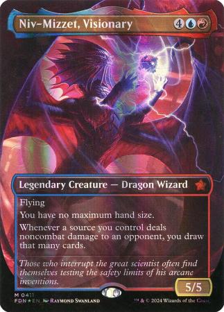 Niv-Mizzet, Visionary (Borderless) (Mana Foil) - 0411 - Foil