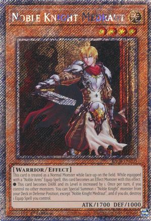 Noble Knight Medraut (Platinum Secret Rare) (RA04-EN205) - Quarter Century Stampede Platinum Secret Rare 1st Edition