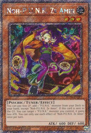 Noh-P.U.N.K. Ze Amin (Platinum Secret Rare) (RA04-EN293) - Quarter Century Stampede Platinum Secret Rare 1st Edition