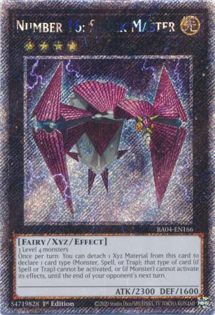 Number 16: Shock Master (Platinum Secret Rare) (RA04-EN166) - Quarter Century Stampede Platinum Secret Rare 1st Edition