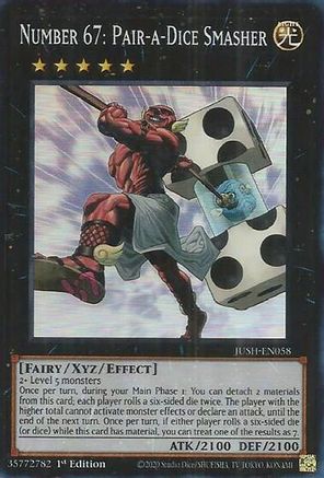 Number 67: Pair-a-Dice Smasher (Super Rare) (JUSH-EN058) - Justice Hunters Super Rare 1st Edition