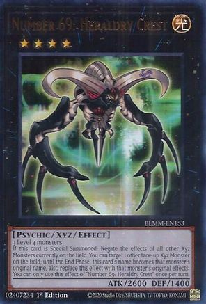 Number 69: Heraldry Crest (BLMM-EN153) - Battles of Legend: Monster Mayhem Ultra Rare 1st Edition
