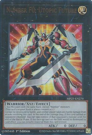 Number F0: Utopic Future (MP25-EN270) - 2025 Mega-Pack Ultra Rare 1st Edition