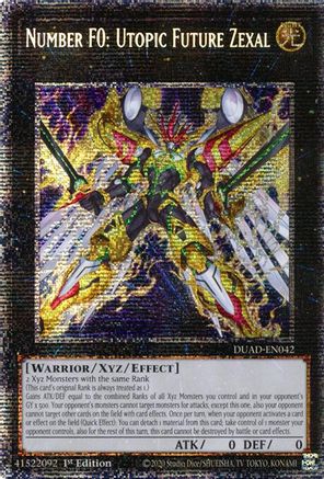 Number F0: Utopic Future Zexal (Starlight Rare) (DUAD-EN042) - Duelist's Advance Starlight Rare 1st Edition