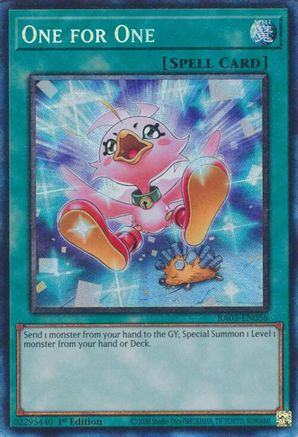 One for One (Alternate Art) (PCR) (RA03-EN056) - Quarter Century Bonanza Prismatic Collector's Rare 1st Edition