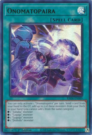 Onomatopaira (UR) (RA04-EN089) - Quarter Century Stampede Ultra Rare 1st Edition