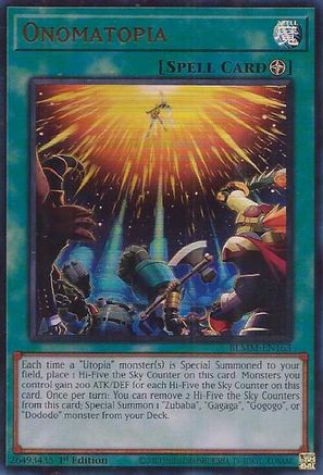 Onomatopia (BLMM-EN163) - Battles of Legend: Monster Mayhem Ultra Rare 1st Edition