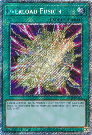 Overload Fusion (Platinum Secret Rare) (RA03-EN169) - Quarter Century Bonanza Platinum Secret Rare 1st Edition