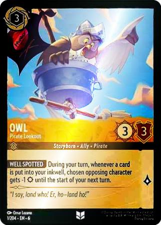 Owl - Pirate Lookout - 1/204 - Uncommon Cold Foil