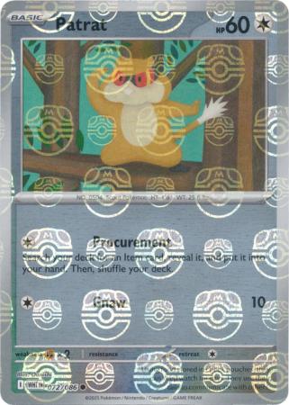 Patrat (Master Ball Pattern) - 072/086 - Common Reverse Holo
