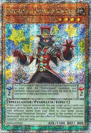 Performapal Pendulum Sorcerer (Quarter Century Secret Rare) (RA04-EN242) - Quarter Century Stampede Quarter Century Secret Rare 1st Edition