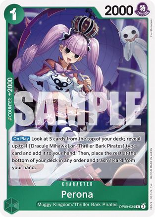Perona - OP09-034 - Rare Foil