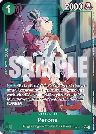 Perona (Parallel) - OP09-034 - Rare Foil