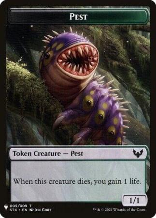 Pest // Emblem - Lukka, Wayward Bonder Double-Sided Token - 5 // 8