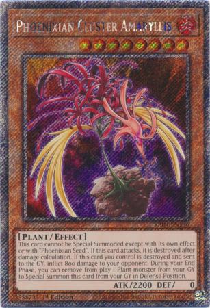 Phoenixian Cluster Amaryllis (Platinum Secret Rare) (RA04-EN136) - Quarter Century Stampede Platinum Secret Rare 1st Edition
