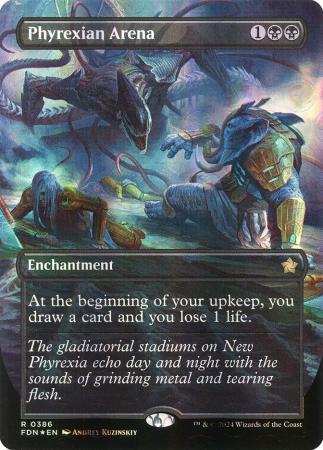 Phyrexian Arena (Borderless) (Mana Foil) - 0386 - Foil