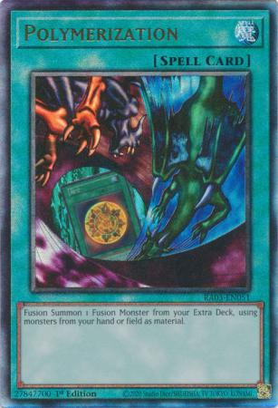 Polymerization (B) (HERO Art) (PUR) (RA03-EN051) - Quarter Century Bonanza Prismatic Ultimate Rare 1st Edition