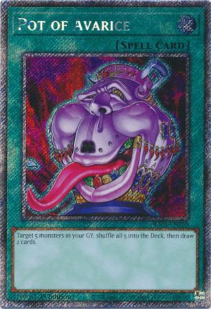 Pot of Avarice (Platinum Secret Rare) (RA03-EN160) - Quarter Century Bonanza Platinum Secret Rare 1st Edition