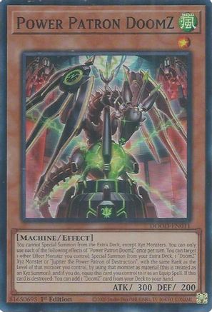 Power Patron DoomZ (DOOD-EN011) - Doom of Dimensions Super Rare 1st Edition