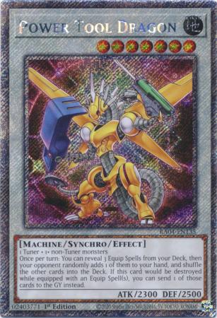 Power Tool Dragon (Platinum Secret Rare) (RA04-EN135) - Quarter Century Stampede Platinum Secret Rare 1st Edition