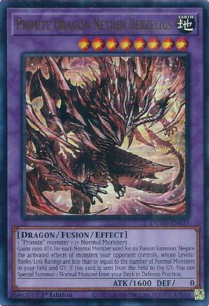 Primite Dragon Nether Berzelius (DUAD-EN035) - Duelist's Advance Ultra Rare 1st Edition