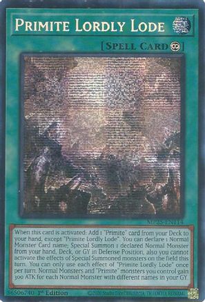 Primite Lordly Lode (MP25-EN114) - 2025 Mega-Pack Prismatic Secret Rare 1st Edition