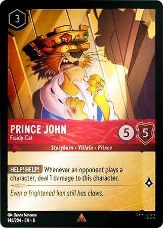 Prince John - Fraidy-Cat - 146/204 - Rare Cold Foil