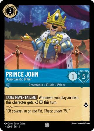 Prince John - Opportunistic Briber - 141/204 - Common Cold Foil