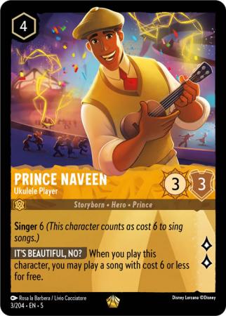 Prince Naveen - Ukulele Player - 003/204 - Legendary Cold Foil