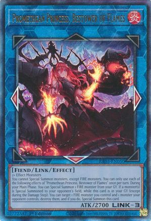 Promethean Princess, Bestower of Flames (PUR) (RA03-EN050) - Quarter Century Bonanza Prismatic Ultimate Rare 1st Edition