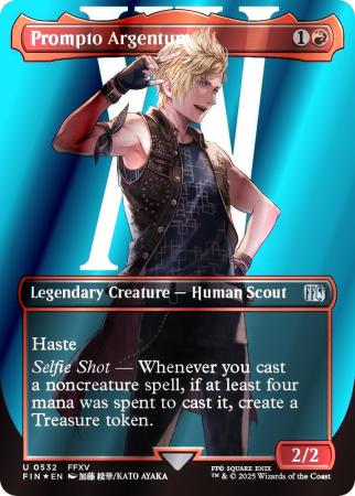 Prompto Argentum (Borderless) (Surge Foil) - 0532 - Foil
