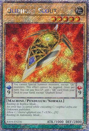 Qliphort Scout (Platinum Secret Rare) (RA04-EN236) - Quarter Century Stampede Platinum Secret Rare 1st Edition