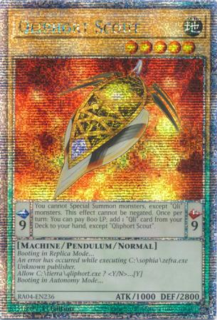 Qliphort Scout (Quarter Century Secret Rare) (RA04-EN236) - Quarter Century Stampede Quarter Century Secret Rare 1st Edition