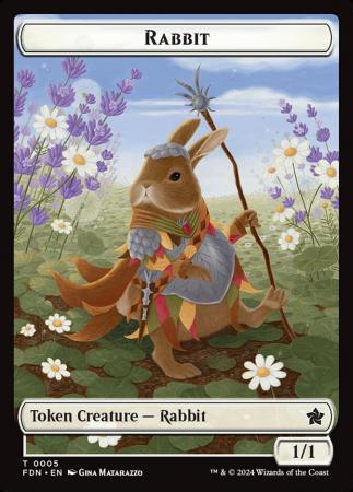 Rabbit // Soldier Double-Sided Token - 5 // 6