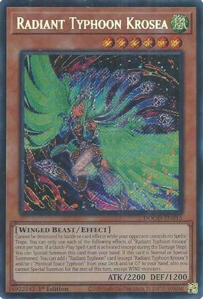Radiant Typhoon Krosea (DOOD-EN015) - Doom of Dimensions Secret Rare 1st Edition