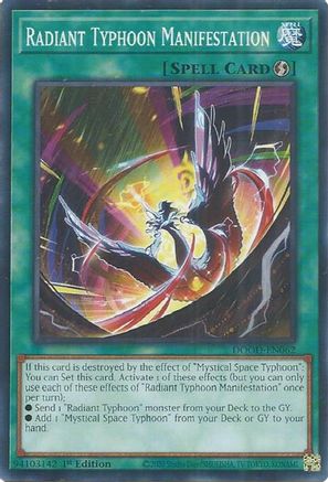 Radiant Typhoon Manifestation (DOOD-EN062) - Doom of Dimensions Common / Short Print 1st Edition