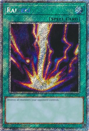 Raigeki (Platinum Secret Rare) (RA03-EN083) - Quarter Century Bonanza Platinum Secret Rare 1st Edition