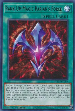 Rank-Up-Magic Barian's Force (MZTM-EN099) - Maze of the Master Rare 1st Edition