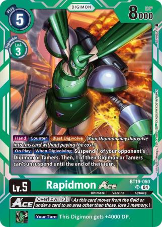 Rapidmon ACE - BT19-050 SR - Super Rare