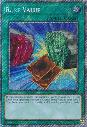 Rare Value (Platinum Secret Rare) (RA03-EN182) - Quarter Century Bonanza Platinum Secret Rare 1st Edition