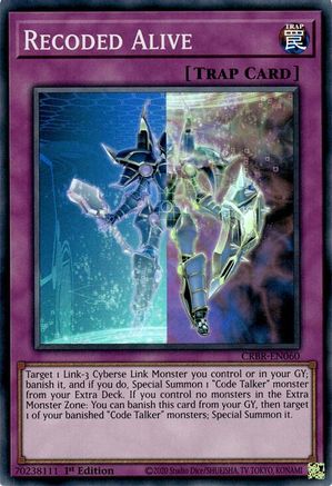 Recoded Alive (SR) (CRBR-EN060) - Crossover Breakers Super Rare 1st Edition