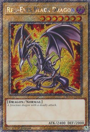 Red-Eyes Black Dragon (7th Art) (Platinum Secret Rare) (RA04-EN109) - Quarter Century Stampede Platinum Secret Rare 1st Edition