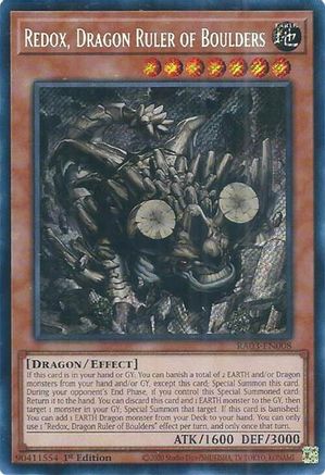 Redox, Dragon Ruler of Boulders (Secret Rare) (RA03-EN008) - Quarter Century Bonanza Secret Rare 1st Edition