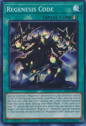 Regenesis Code (ALIN-EN060) - Alliance Insight Super Rare 1st Edition