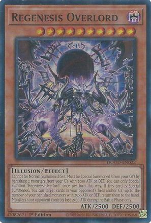 Regenesis Overlord (DOOD-EN022) - Doom of Dimensions Super Rare 1st Edition