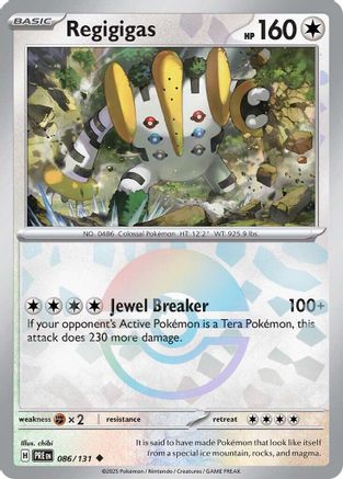 Regigigas - 086/131 - Uncommon Pokeball Reverse Holo