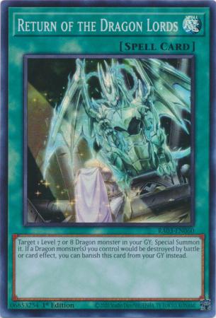 Return of the Dragon Lords (RA03-EN060) - Quarter Century Bonanza Super Rare 1st Edition